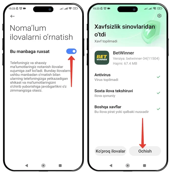 betvinner-ni bepul yuklab olish Betwinner uzbekcha tilda androidga yuklash